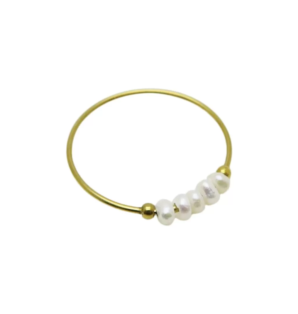 Flash Sale WOS A Little Pearly Ring Gold