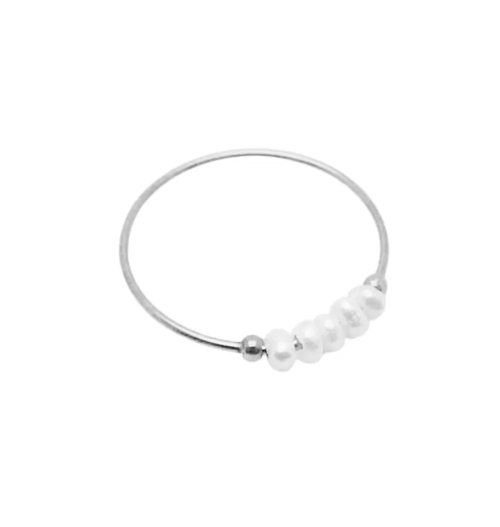 Shop WOS A Little Pearly Ring Silver