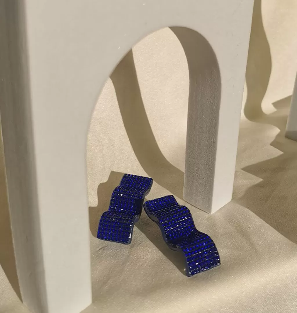 Discount Annorlunda Creations All That Glitters Earrings Blue