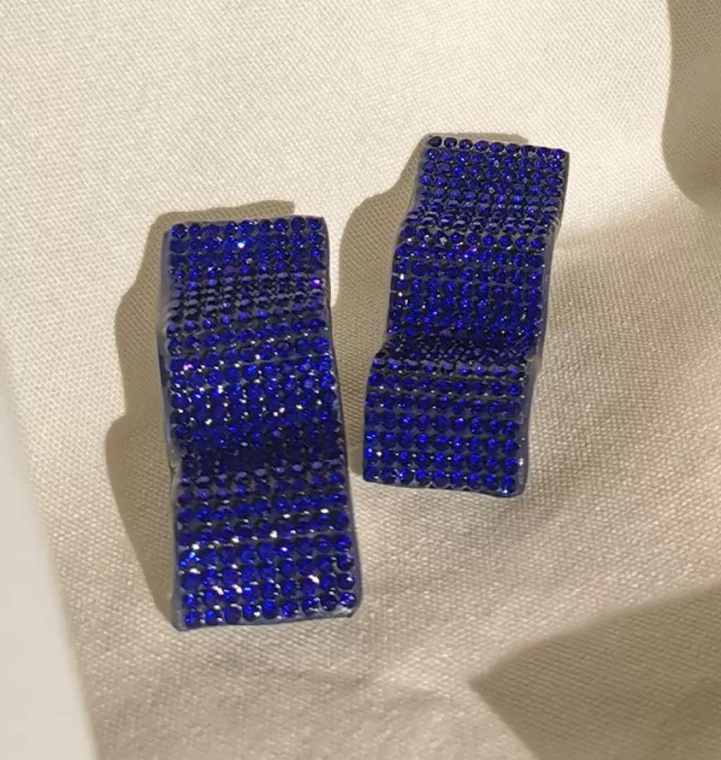 Discount Annorlunda Creations All That Glitters Earrings Blue