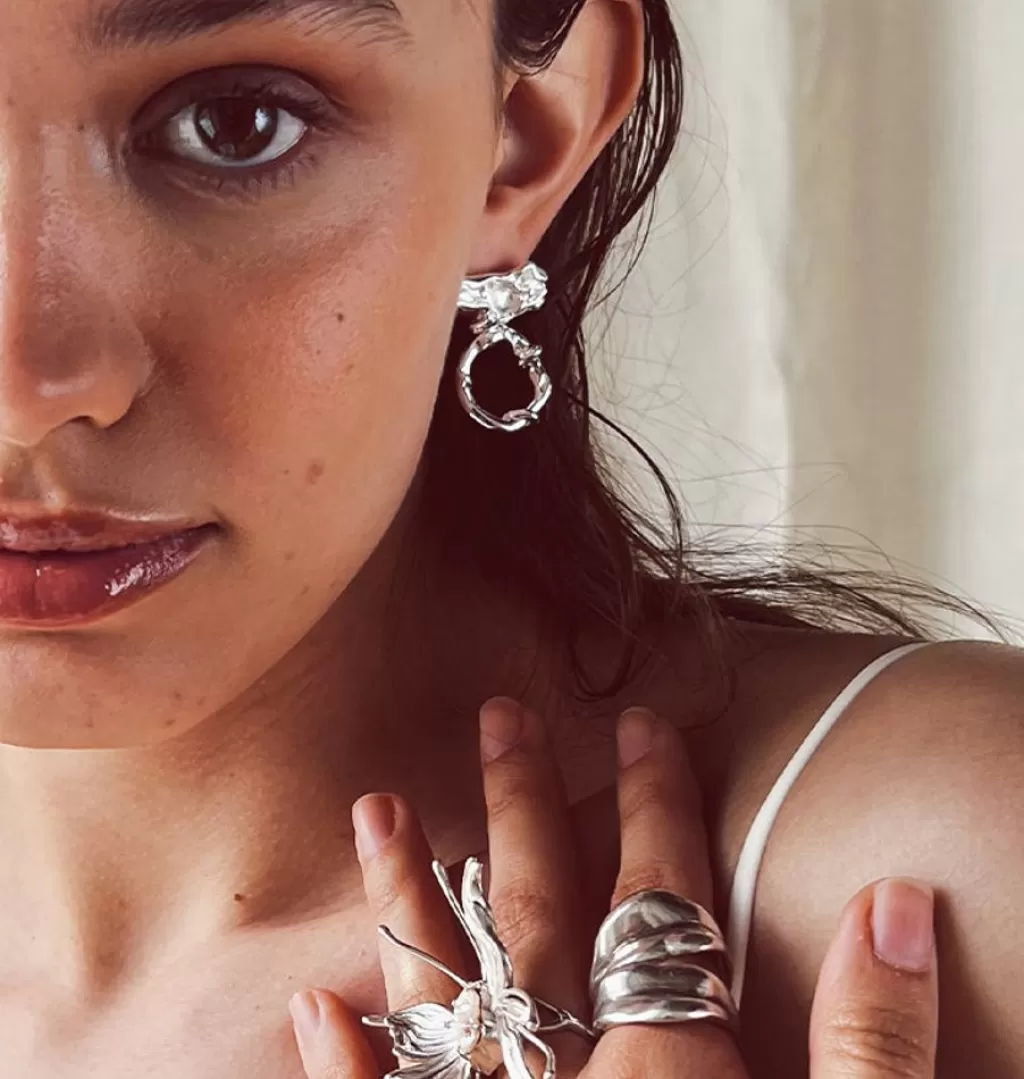 Fashion WOS UP Amason Earrings Silver