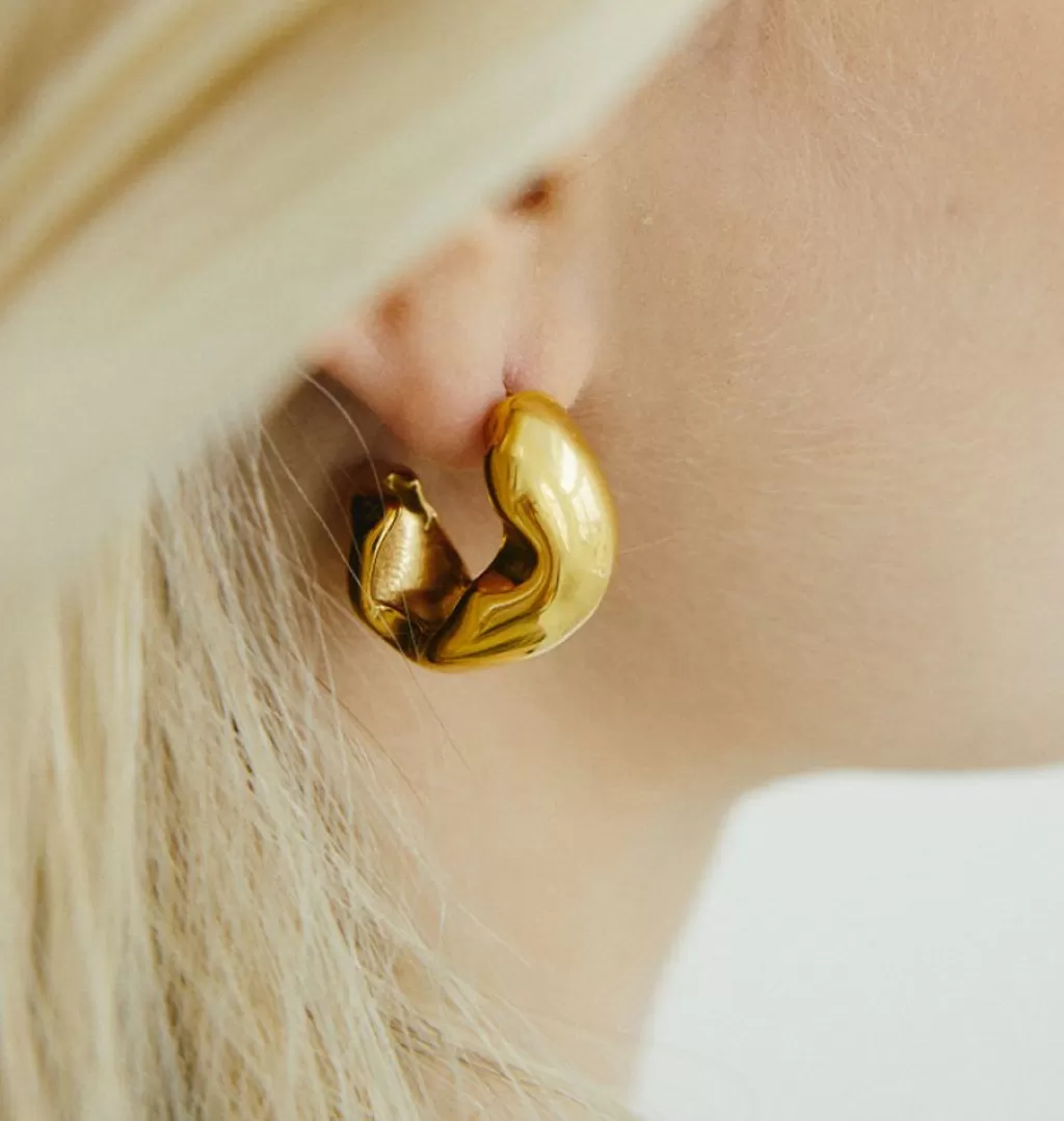 New WOS UP Bell Earrings Gold