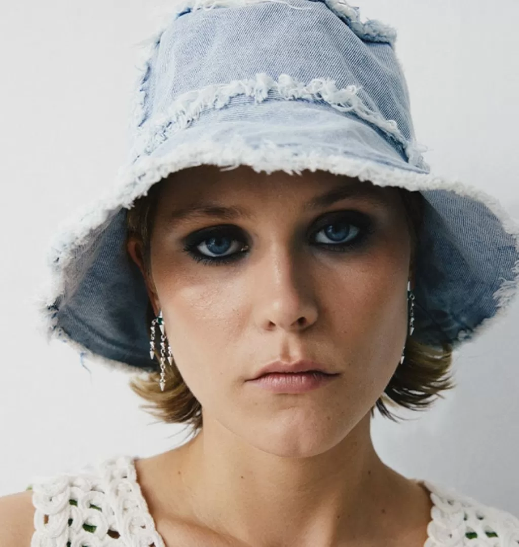 Shop WOS UP Ben Bucket Hat Blue