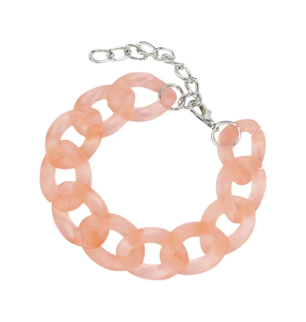 Fashion WOS UP Big Chain Bracelet Peach