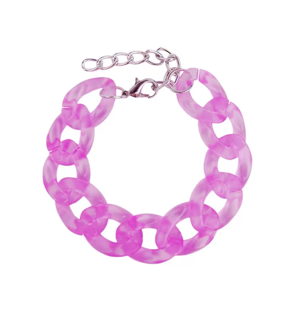 Shop WOS UP Big Chain Bracelet Pink