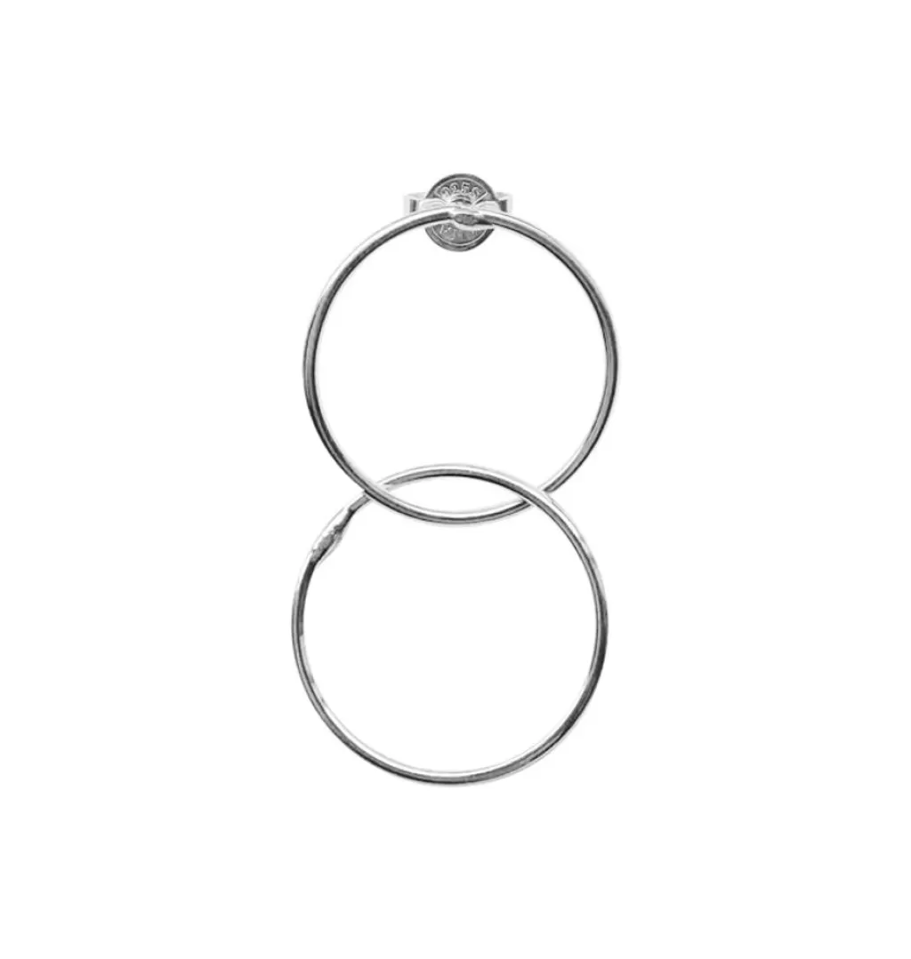 Best Silver och betong Big Ring • Earring