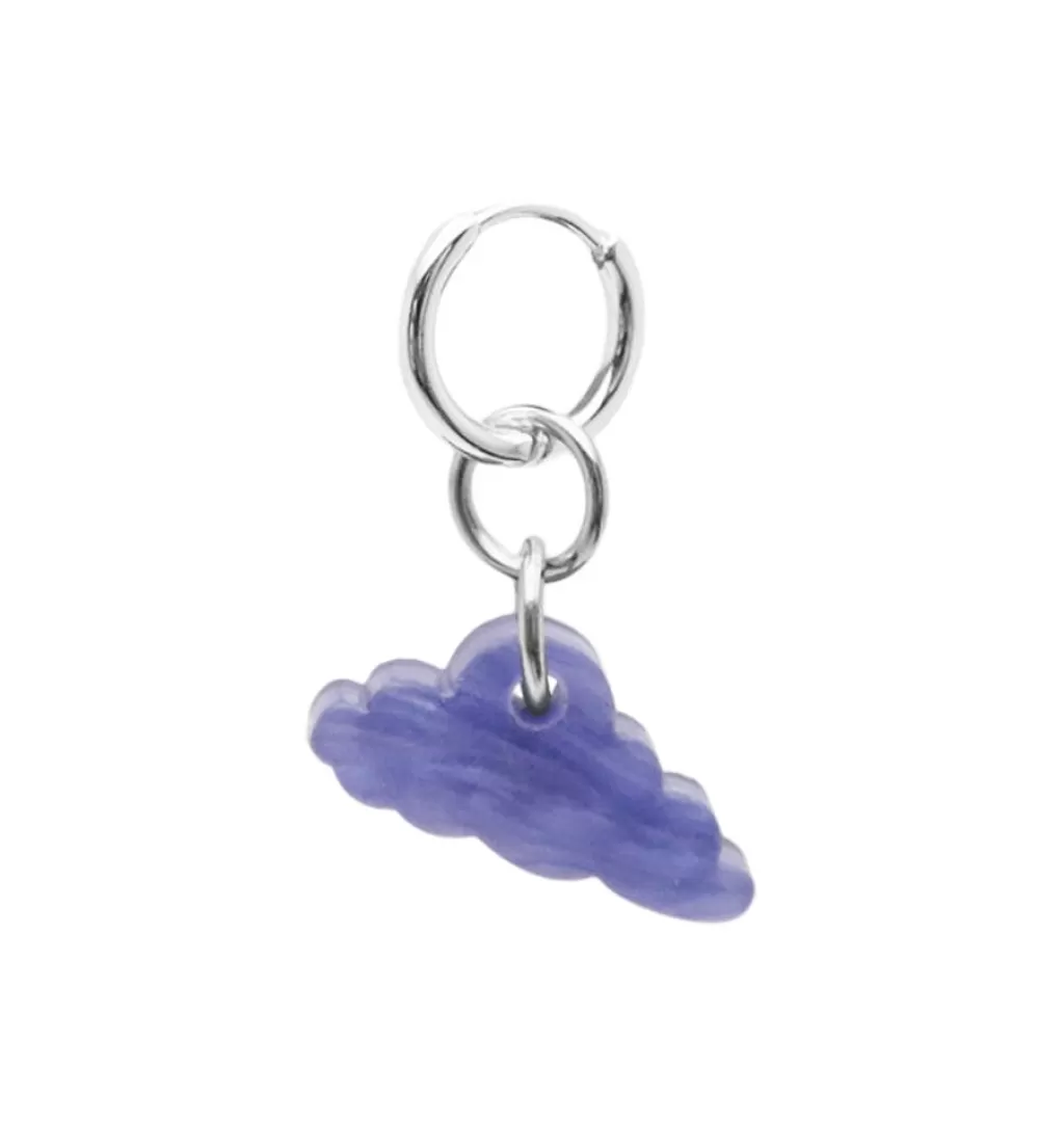 Best WOS Blue Cloud Single Earrings Silver