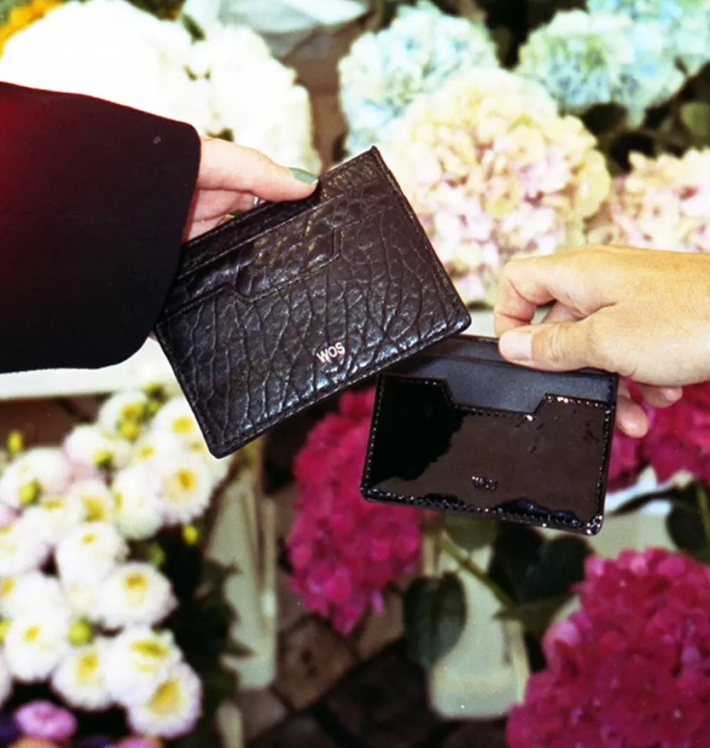 Discount WOS Card Wallet Black Lacquer