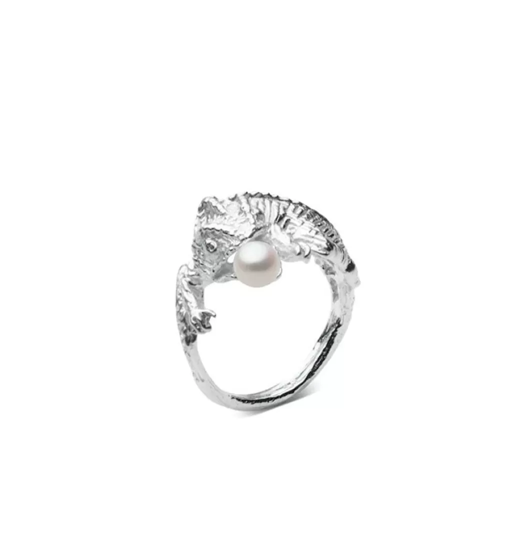 Sale Carolinne B Chameleon Ring Silver