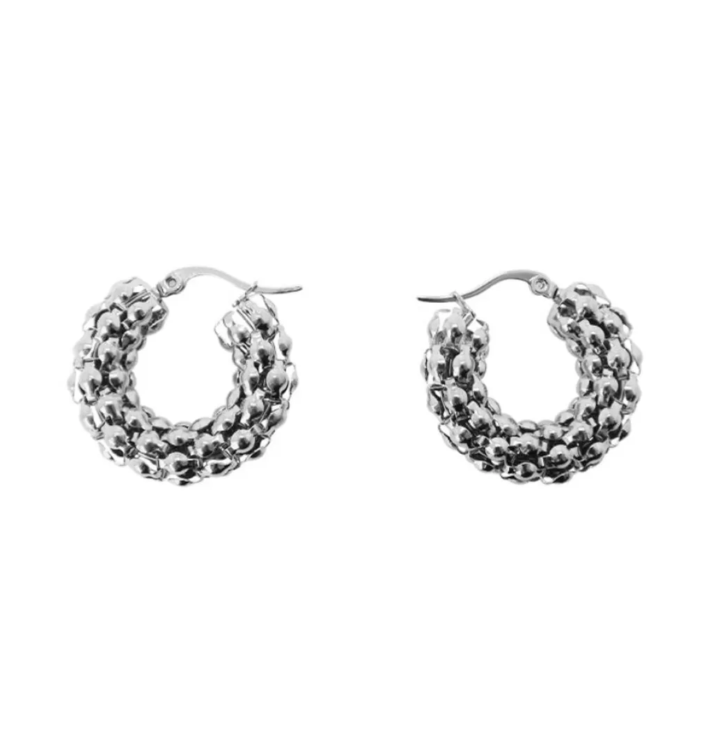 Clearance WOS Coco Hoops • Silver