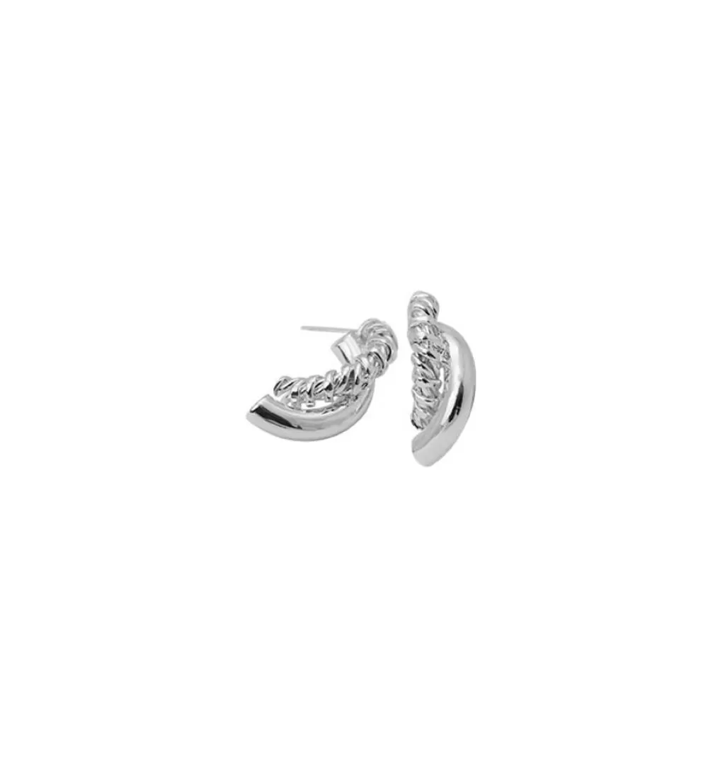 Fashion WOS UP Cuddle Earrings Silver