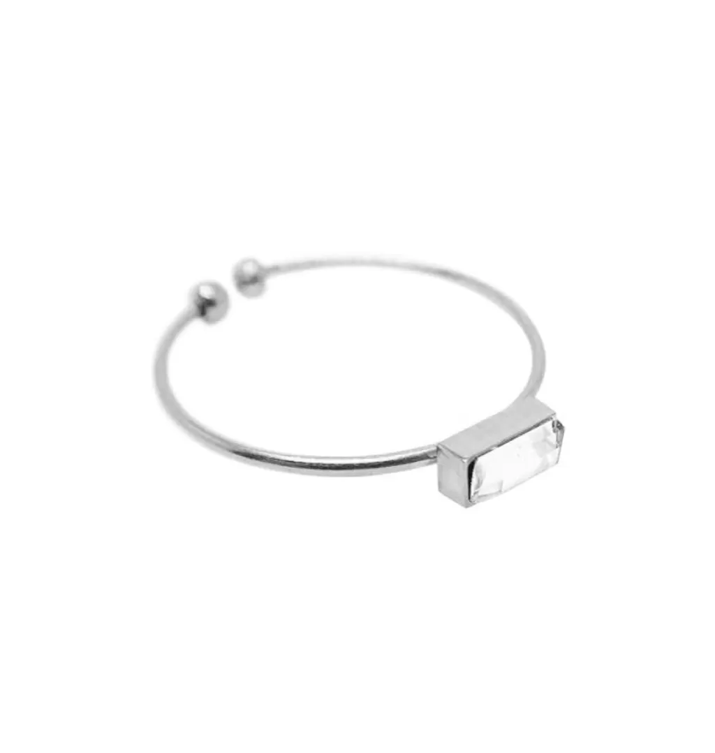 Cheap WOS UP Cut Ring Clear Silver
