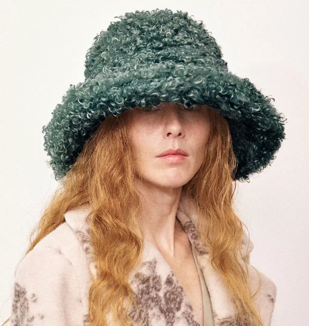 Cheap WOS Daisy Faux Fur Dark Mint