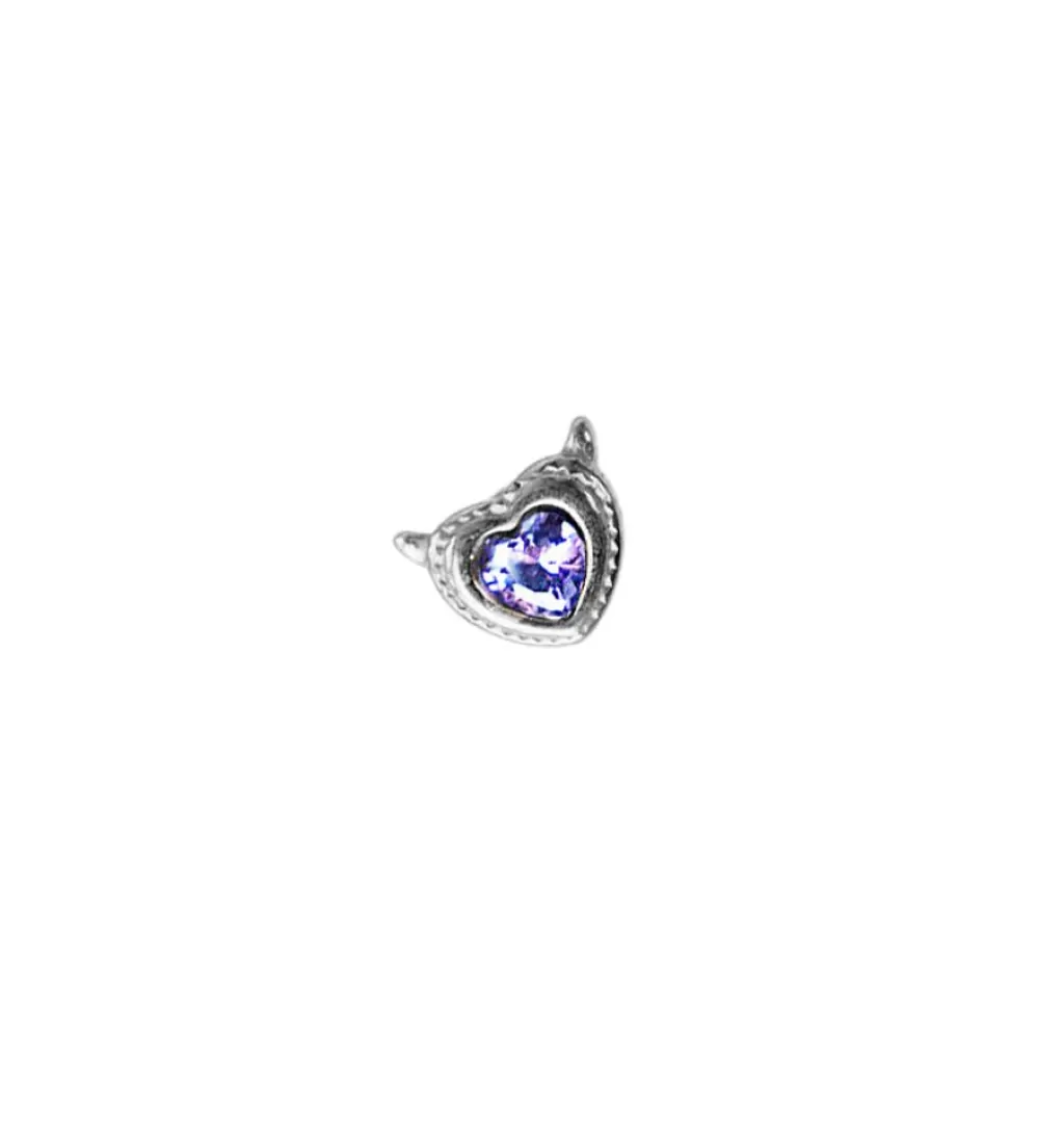 Store WOS Devil Heart Single Stud Silver