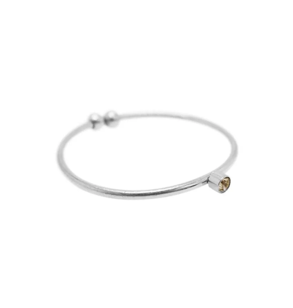 Hot WOS UP Dime Ring Peach Silver