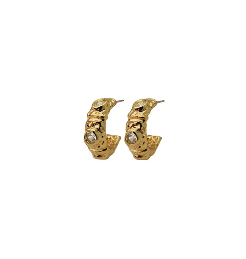 Store WOS UP Donna Clear Earrings Gold