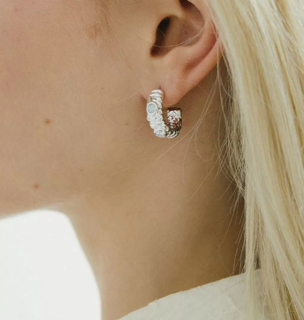 Clearance WOS UP Donna Clear Earrings Silver