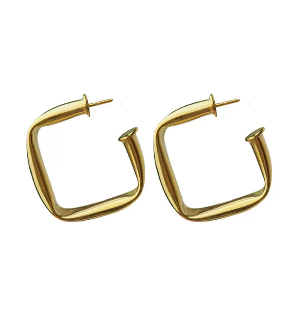 Cheap WOS UP Don'T Stop Earrings Gold