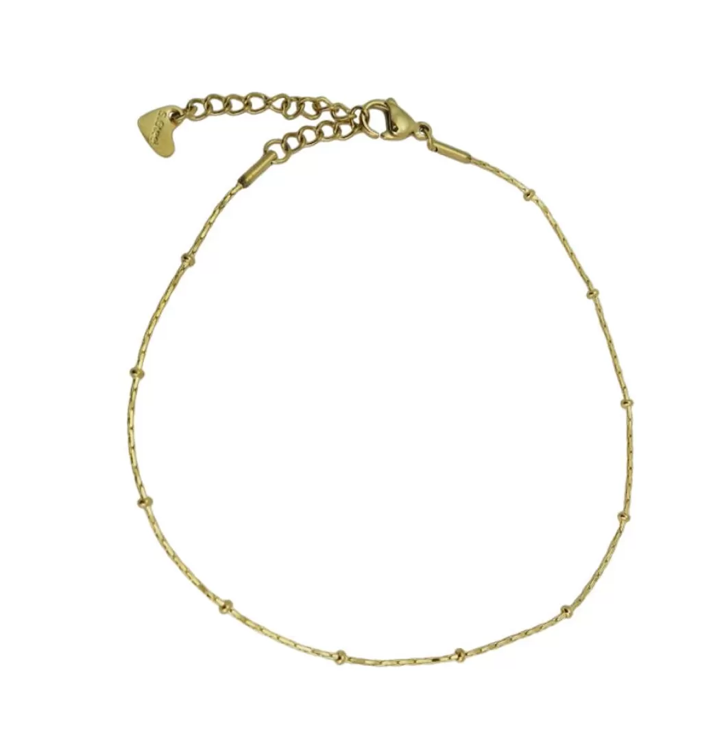 Cheap WOS UP Dots Foot Chain Gold