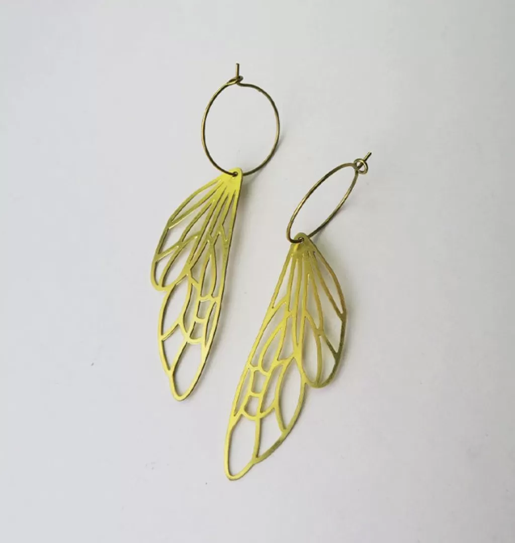 Best AngelPearls Dragonfly Wings Earrings Gold