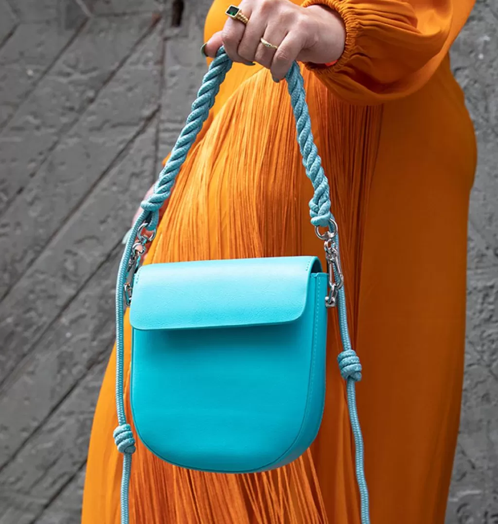 Fashion WOS UP Edge Handbag Turquoise
