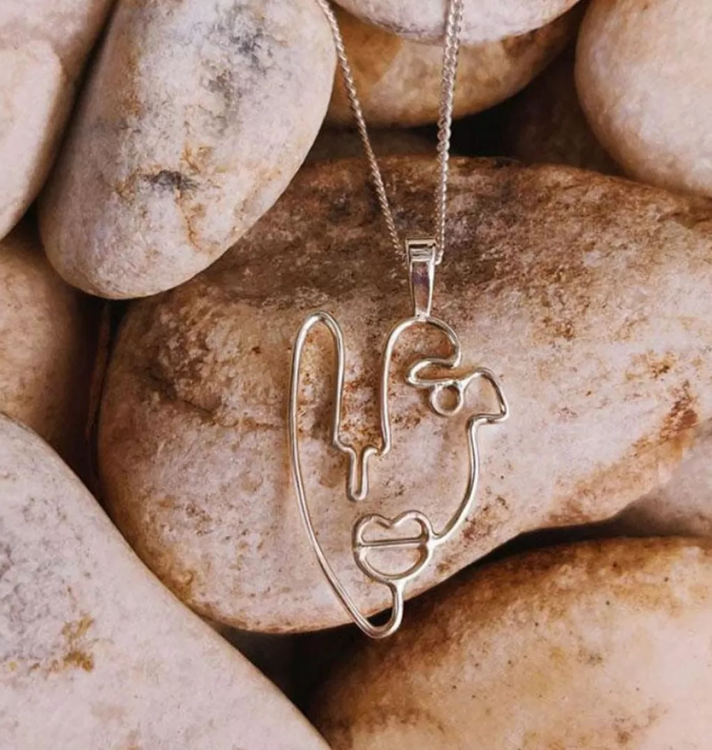 Online Mad peach jewellery Face Pendant Necklace Design 1