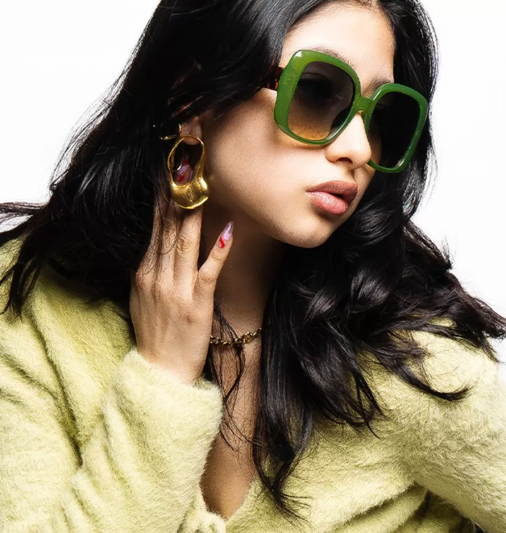 New WOS UP Felicia Sunglasses Green