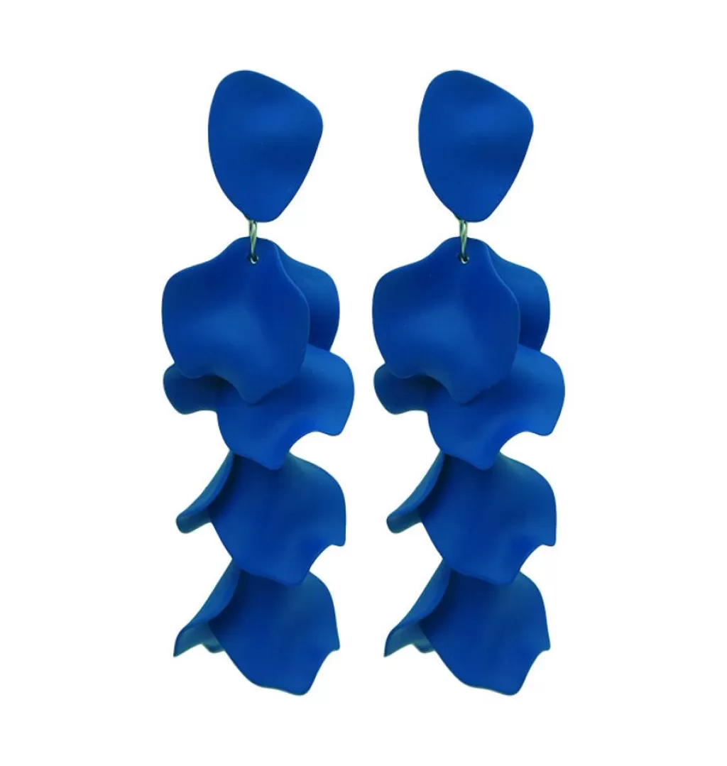 Best Sale WOS UP Flake Deep Blue Earrings
