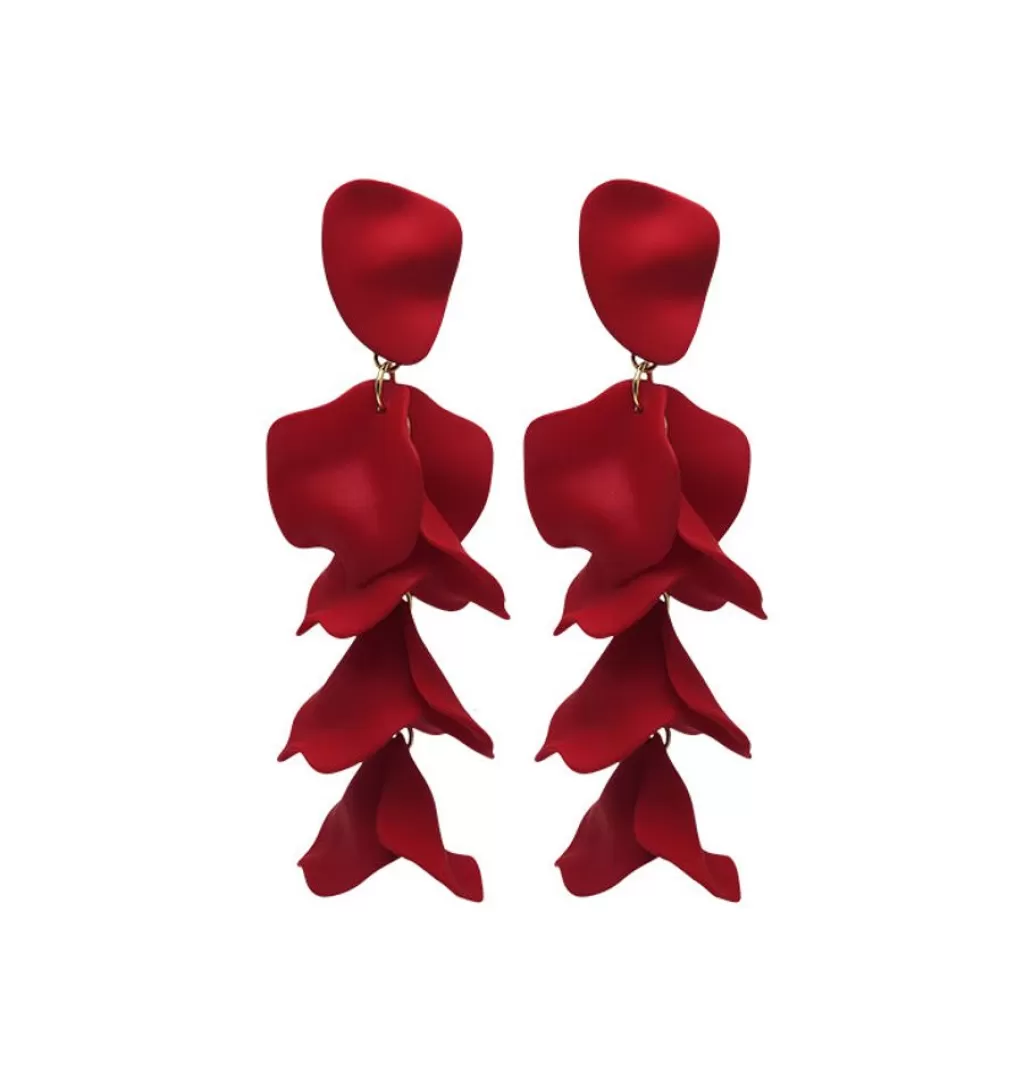 Clearance WOS UP Flake Earrings Red