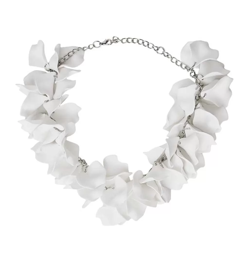 Hot WOS Flake Necklace White