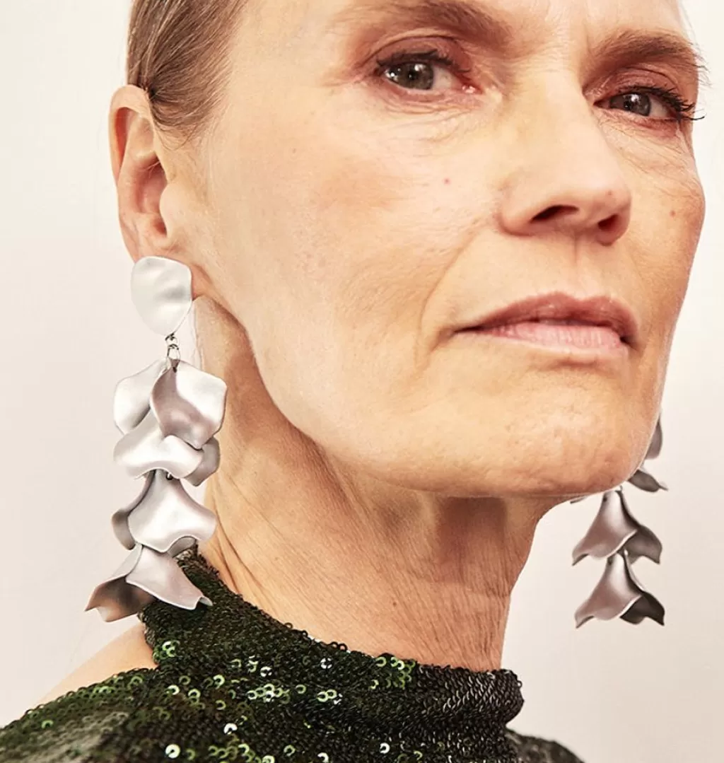Store WOS UP Flake Silver Earrings