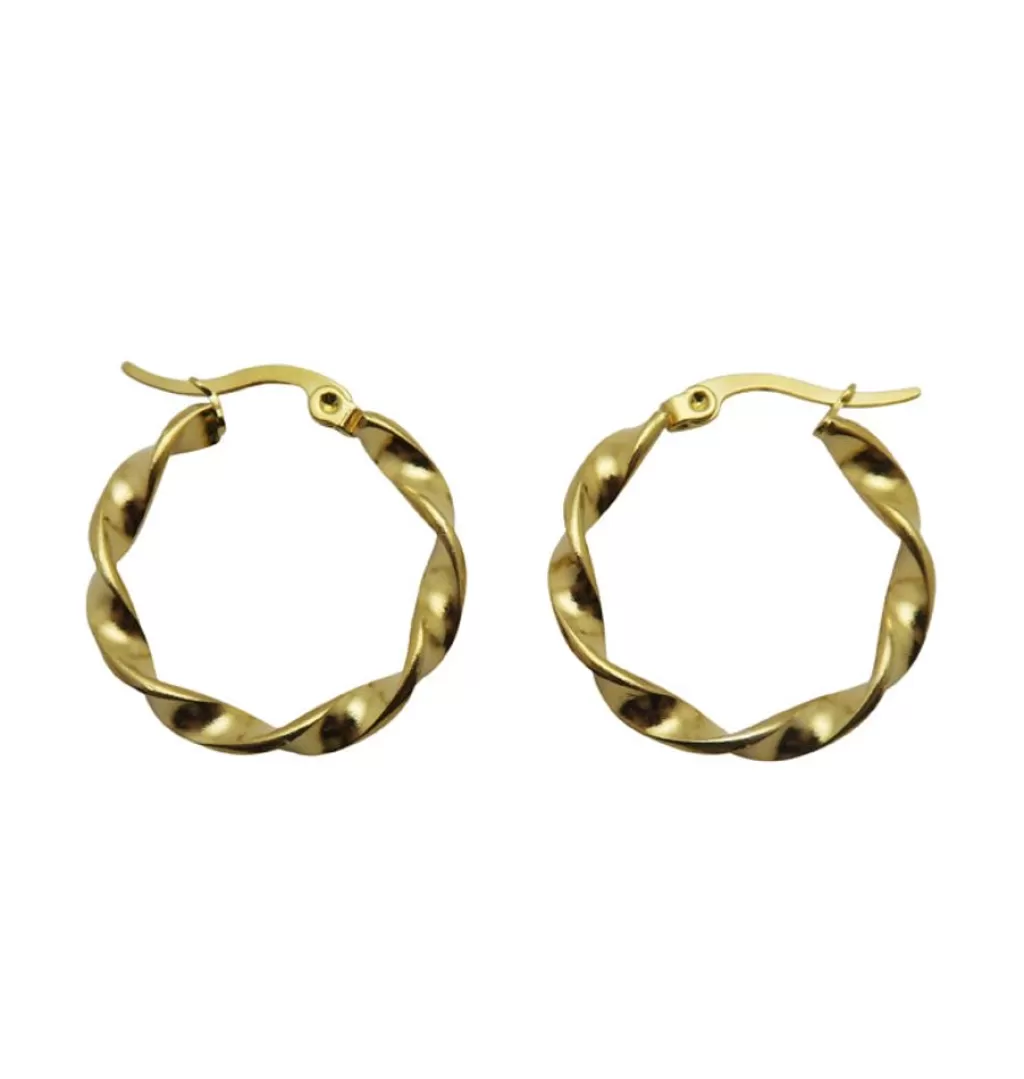 Cheap WOS Fold Earrings • 24 Mm Gold