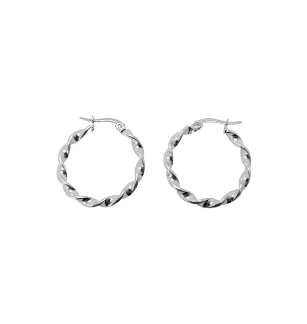 Store WOS Fold Earrings • Silver 24Mm