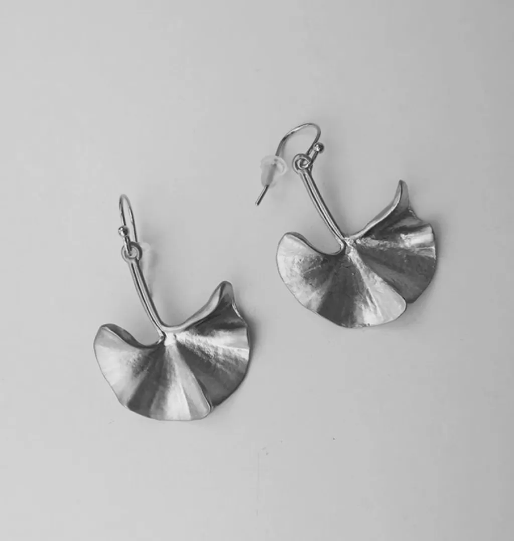 Discount AngelPearls Ginko Earrings Satin Silver