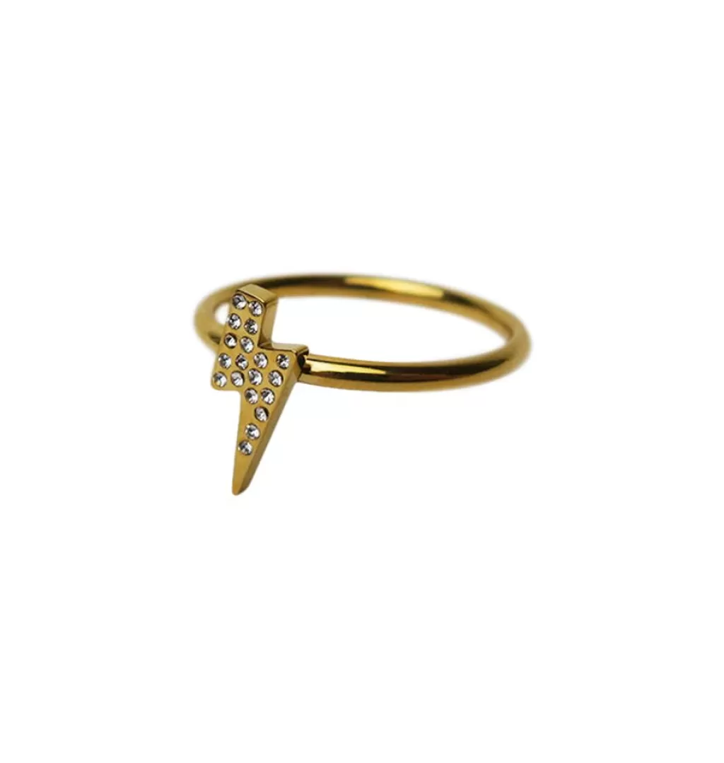 Hot WOS Glitter Flash Ring Gold