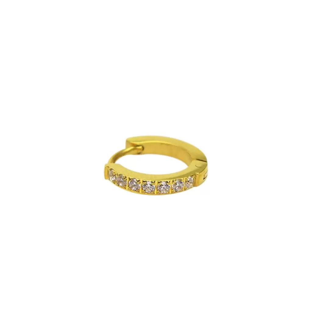 Outlet WOS UP Gold Hoop Glitter 15 Mm • Single Earring