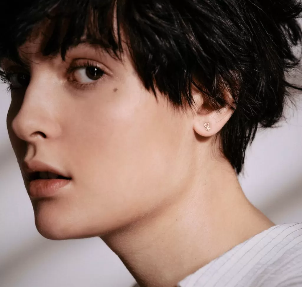 New WOS UP Gudrun Mini Single Earring Silver