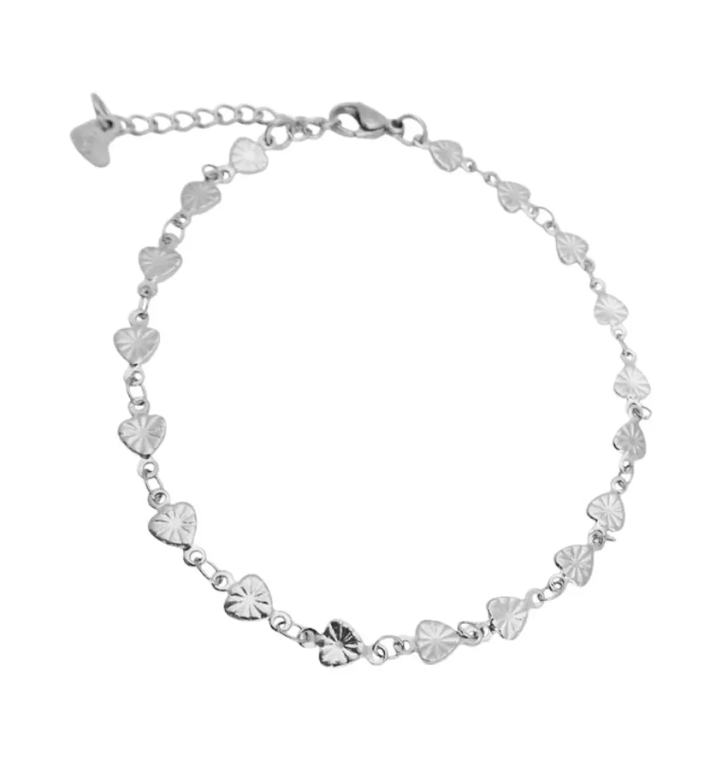 Best WOS UP Heart To Heart Foot Chain Gold