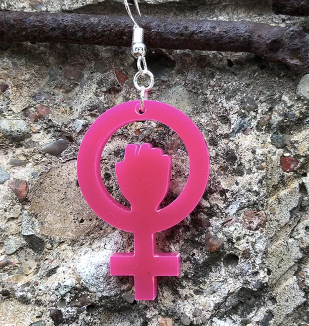 Hot By Martinsdotter Hon Kamp Pink Single Earring