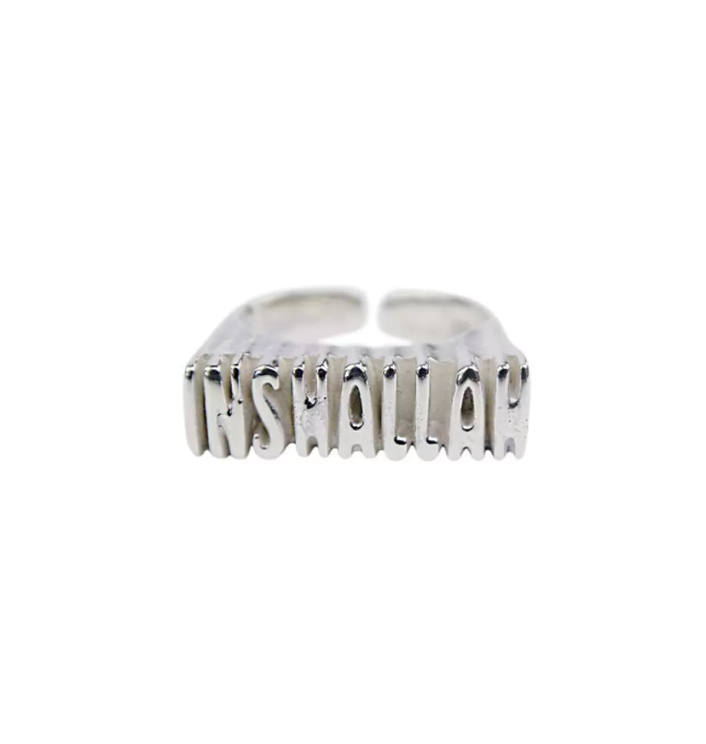 Cheap WOS Inshallah Ring Silver