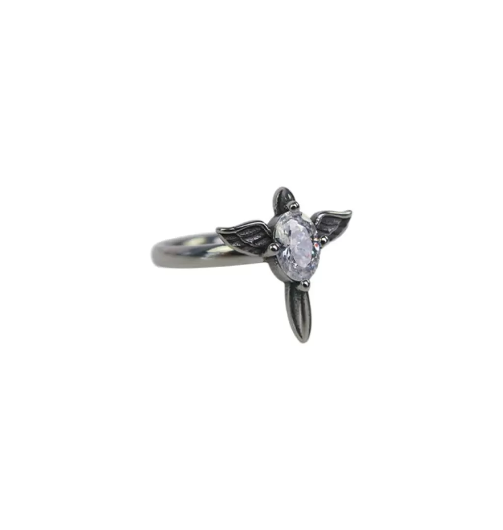 Fashion WOS UP Kai Angel Earring Black