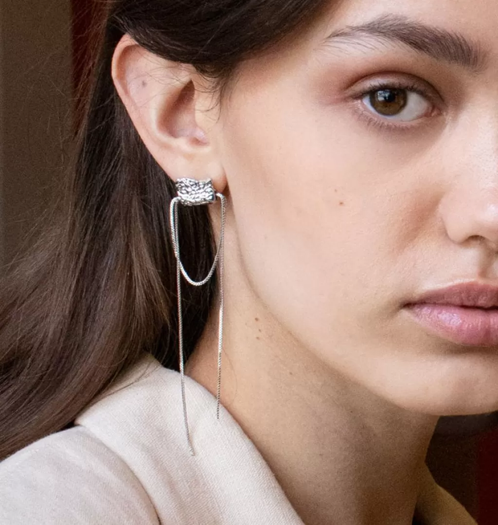 New WOS UP Karen Earrings Silver