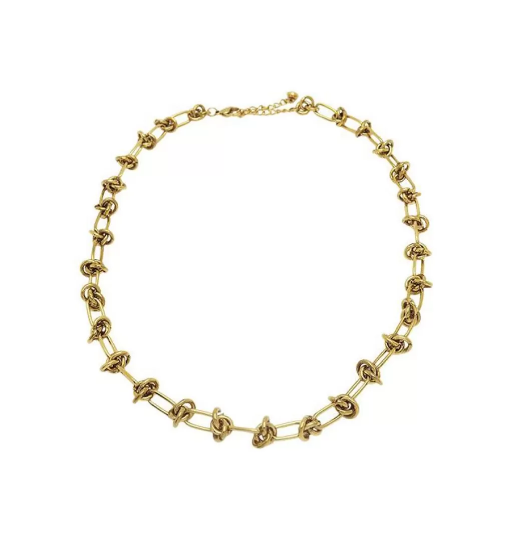 Cheap WOS Kedja Med Knutar Halsband Guld