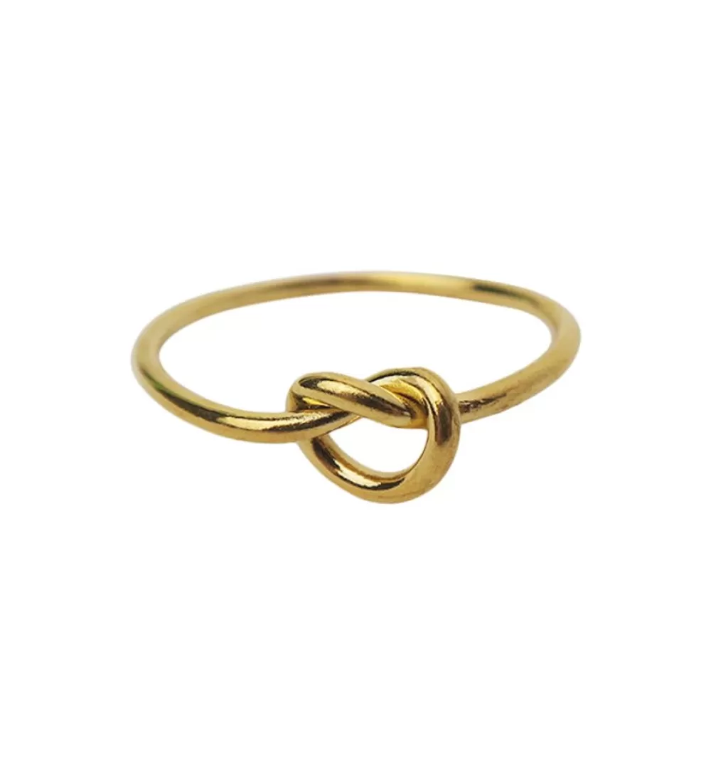 Online WOS Knop Ring Gold