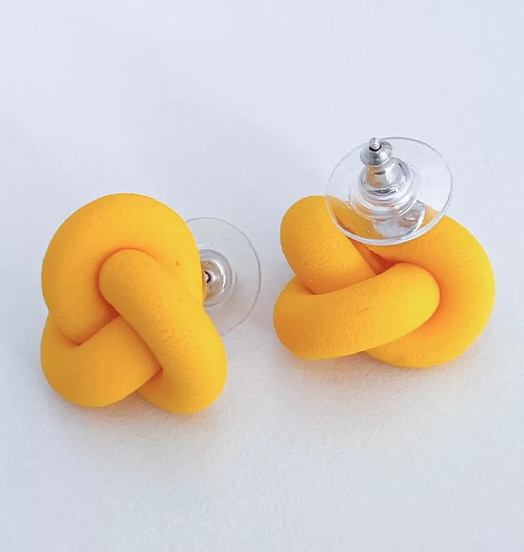 Online OCH FORM Knutar Earrings Big Yellow