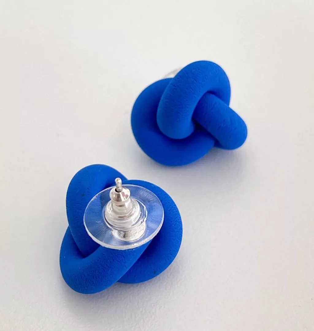 Fashion OCH FORM Knutar Earrings Blue
