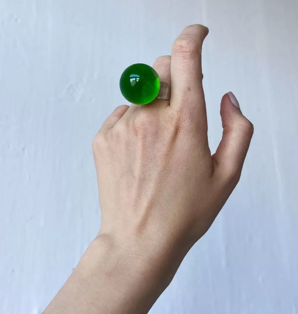 Fashion LCL Ring Globe Lime