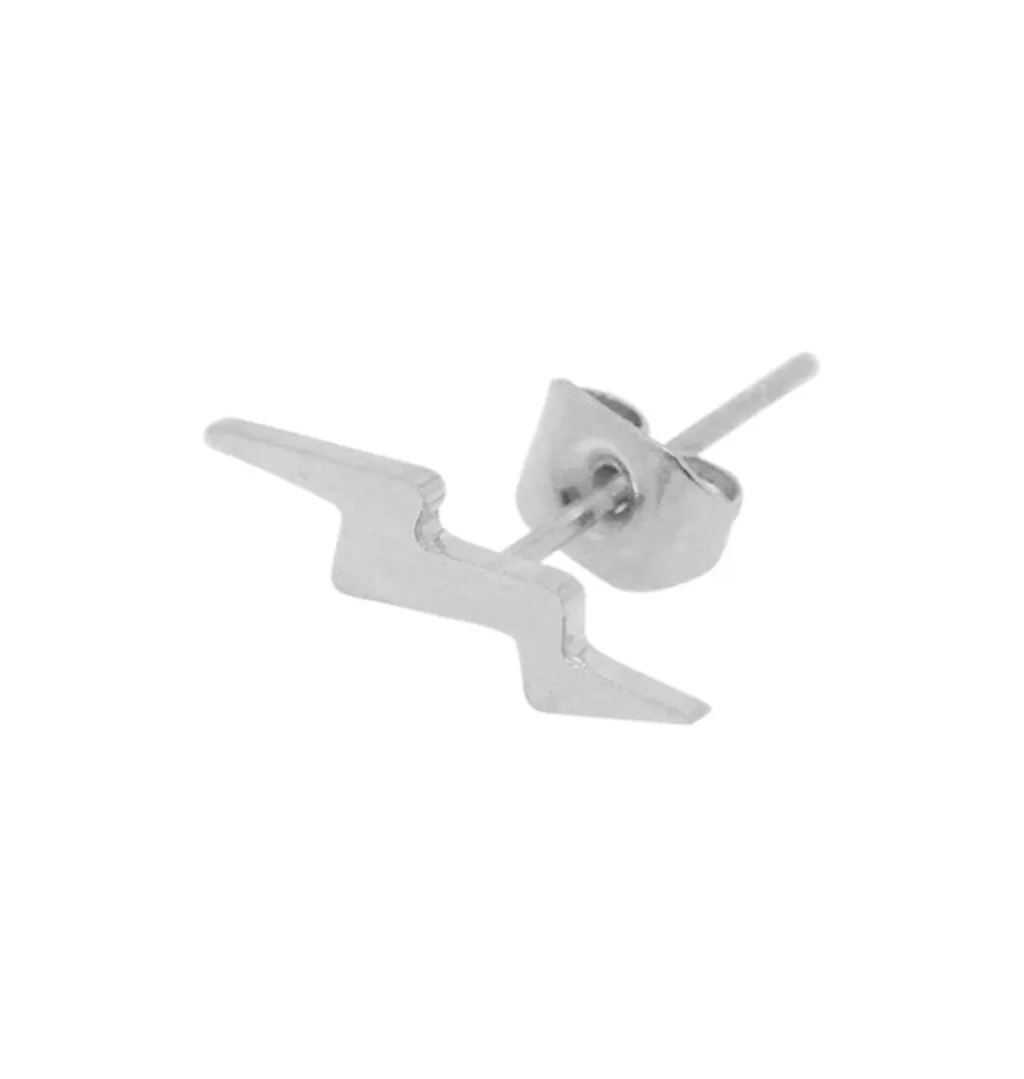 Store WOS UP Long Flash Stud • Silver