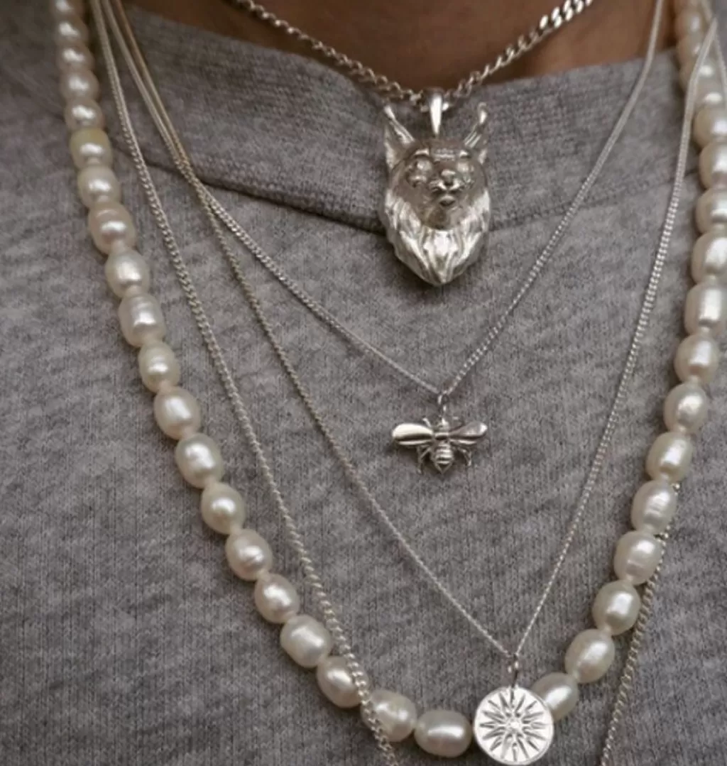 Sale Carolinne B Lynx Necklace Silver
