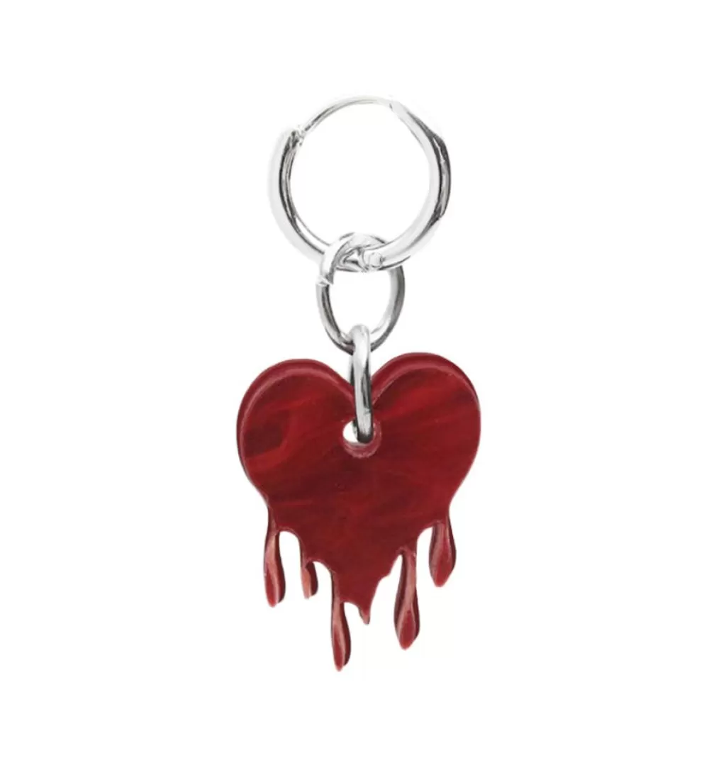 Outlet WOS Melting Heart Single Earring Silver